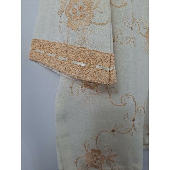 Rimara Ladies Pullover Linen Tunic, Size Medium.   Gorgeous Embroidery,  3/4... - Picture 6 of 12